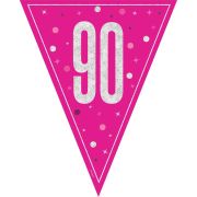Pink Glitz Bunting 9ft - 90