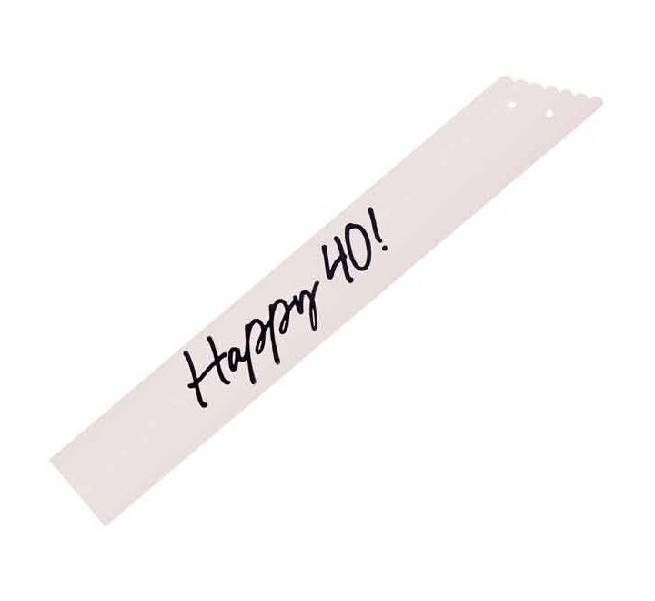 "Happy 40" Sash