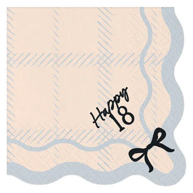 "Happy 18" Napkins 12pk