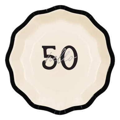 "Hello 50" Plates 6pk