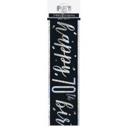 Black Glitz 9ft Banner - 70