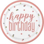 Rose Gold Glitz Plates