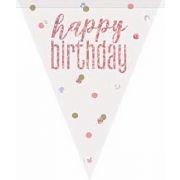 Rose Gold Glitz Bunting 9ft