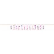 Christening Banner - Pink