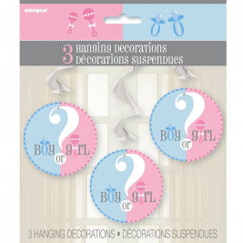 Gender Reveal Swirls 3pk