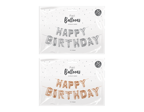 Happy Birthday Balloon Banner