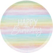 Eco Rainbow Paper Plates 8pk