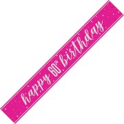 Pink Glitz 9ft Banner - 60