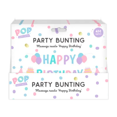 Pastel Birthday Banner 4m
