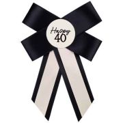 "Happy 40" Rosette