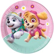 Pink Paw Patrol Plates 8pk