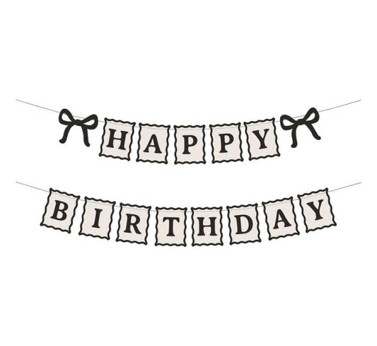 Bows Birthday Banner 1m