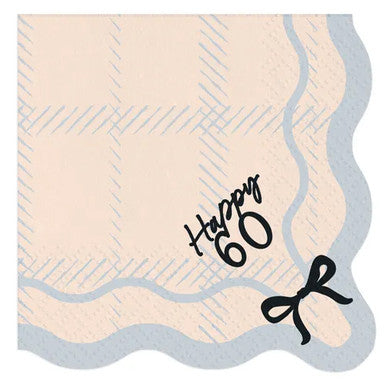 "Happy 60" Napkins 12pk