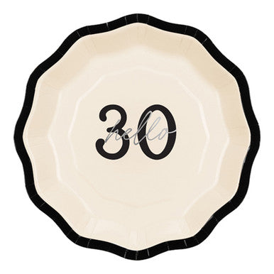 "Hello 30" Plates 6pk
