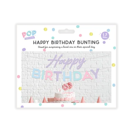 Pastel Happy Birthday Banner 1.7m
