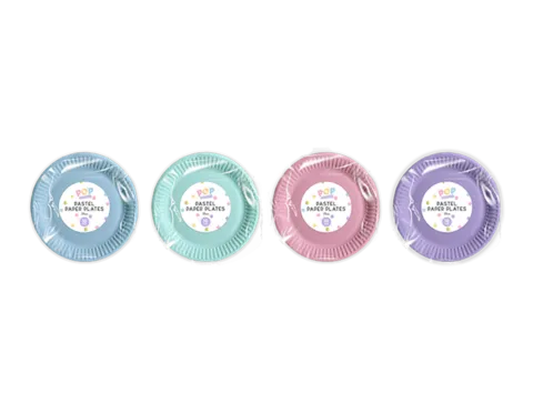 Pastel Paper Plates 10pk