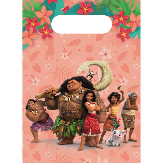 Moana Paper Party Bags 4pk