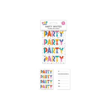 Party Invitations 16pk