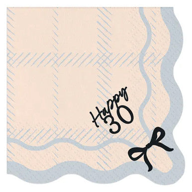 "Happy 30" Napkins 12pk