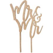 Wooden Cake Topper - Mr & Mr