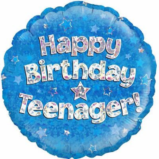 Happy Birthday Teenager Balloon - Blue