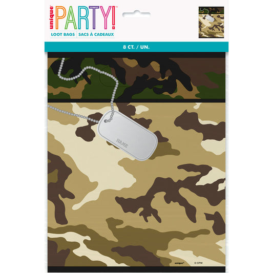 Camo Party Bags 8pk