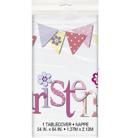 Pink Bunting Tablecloth