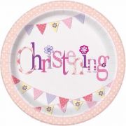 Pink Bunting Plates