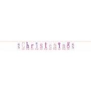 Christening Banner - Pink