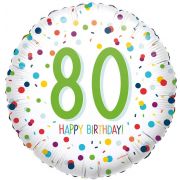 80th Birthday Balloon - Spots