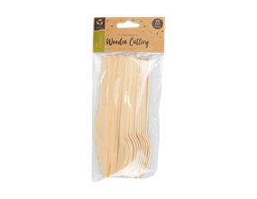 Eco Friendly Wooden Cutlery 18pk