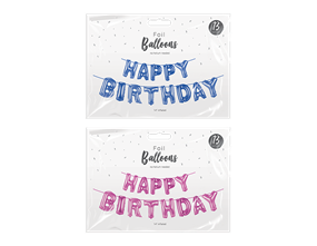 Happy Birthday Balloon Banner