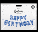 Happy Birthday Balloon Banner - Blue